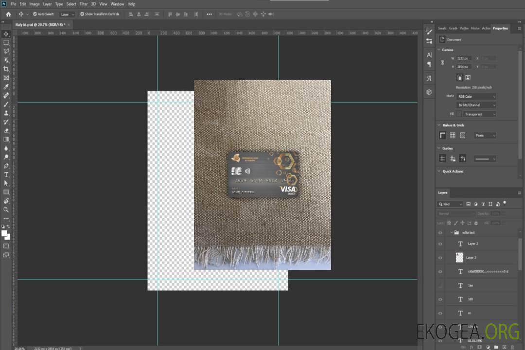 Ethiopie Banque commerciale visa carte d'or photolook avant template